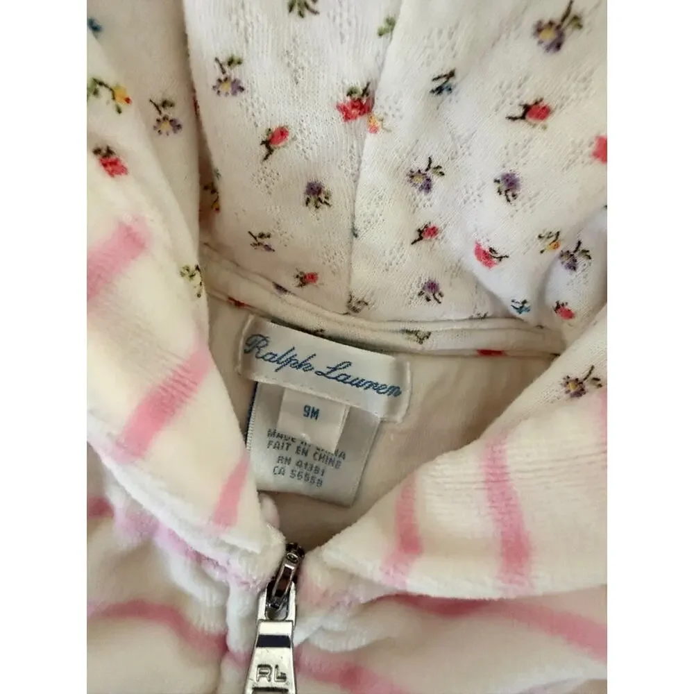 Ralph Lauren Baby Jacket Striped Sweatshirt 9 Month